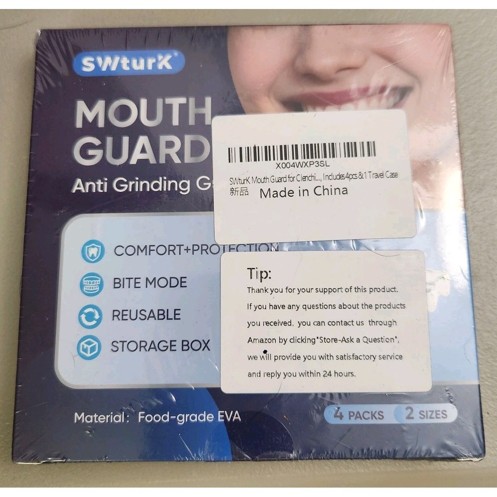 Swturk Mouth Gaurd for Clenching Teeth, 2pack